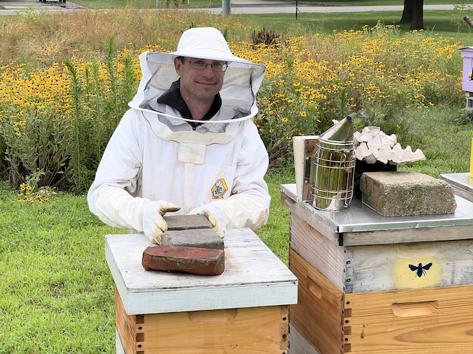 Hahn and Manner have 32 hives on their properties.