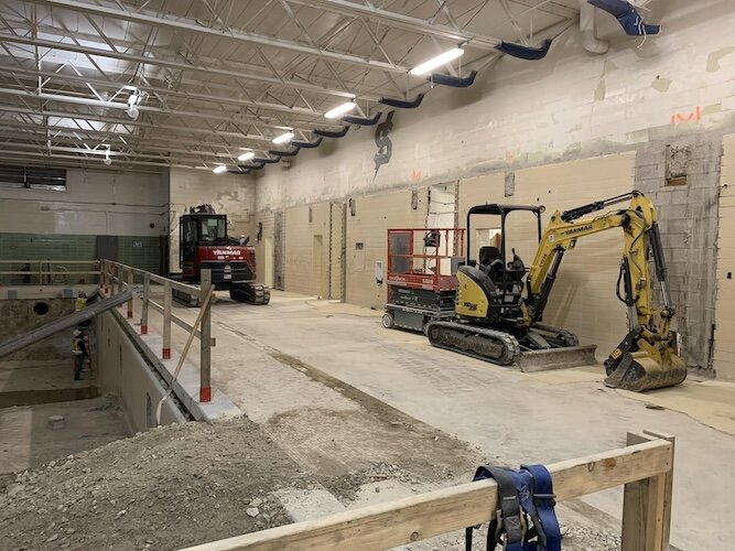 Demolition on the Sandusky Aquatic Center began in December.