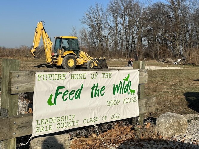 The Leadership Erie County Class of 2022 built a hoop house for Back to the Wild so the organization could grow its own produce and cut food expenses for their animals by 30%.