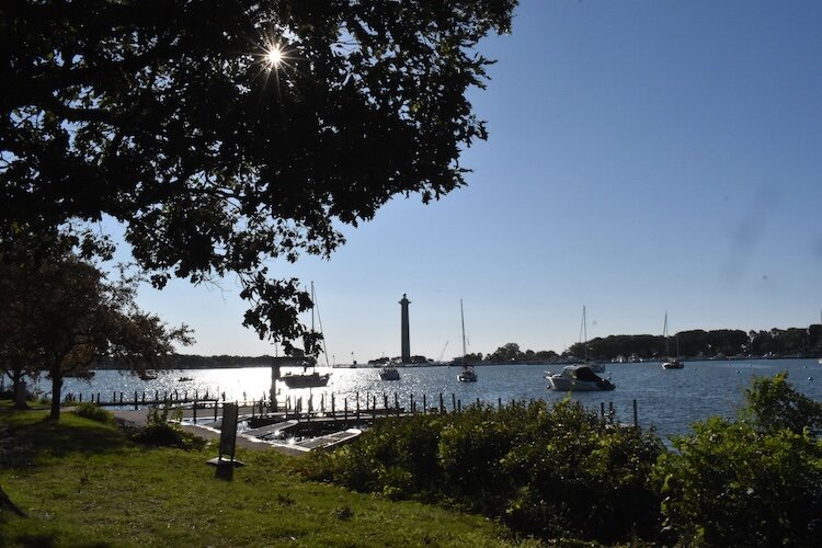 Stone Lab is on Gibraltar Island, just across Put-in-Bay Harbor from downtown Put-in-Bay. It has a terrific view of Perry's Victory and International Peace Memorial.