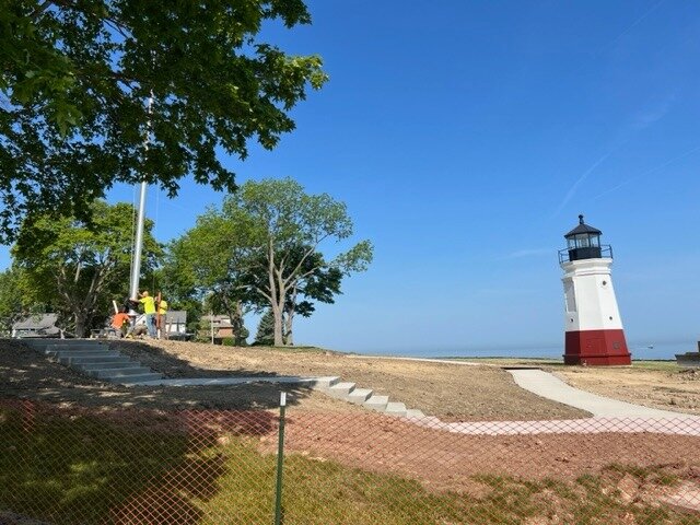 The new 60-foot flagpole was installed at Main Street Beach in early June. 