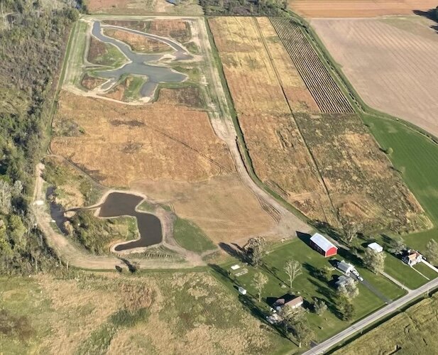 An aerial view of Earth Heart Farms