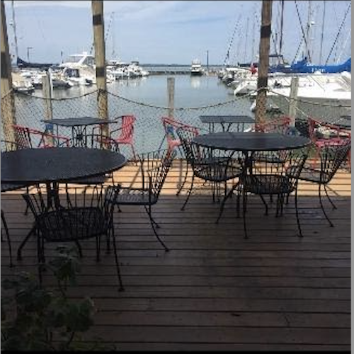 The view from Al Fresco Waterfront Dining on the Bay.