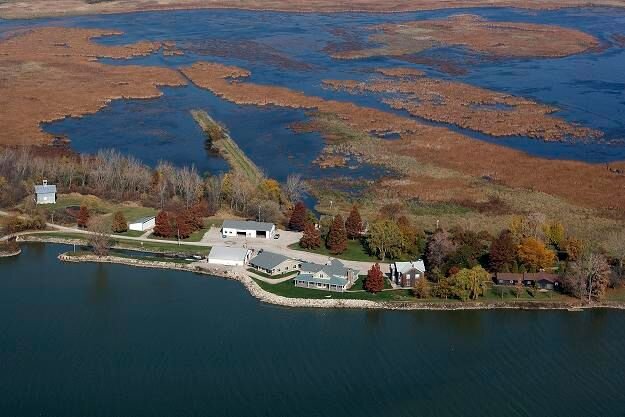 An aerial view of Winous Point