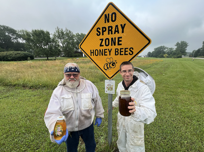 Manner and Hahn sell their honey from their business, Plum Brook Apiary.