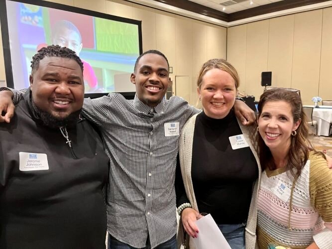 BGCNEO Area Director Jerome Johnson, left, Ohio Boys & Girls Club Youth of the Year Samarion Newell, BGCNEO Board Chair Leslie Murray and BGCNEO Regional Board of Advisors Chair Tiffany Scurti