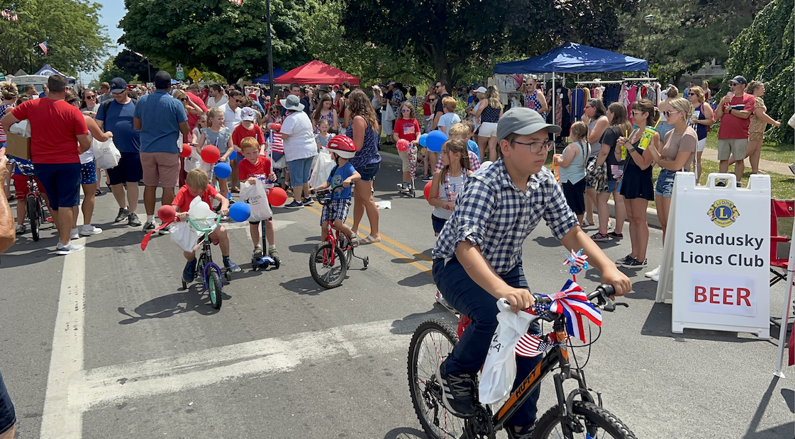 The bike parade is a popular event at the Stars and Stripes Celebration in downtown Sandusky.