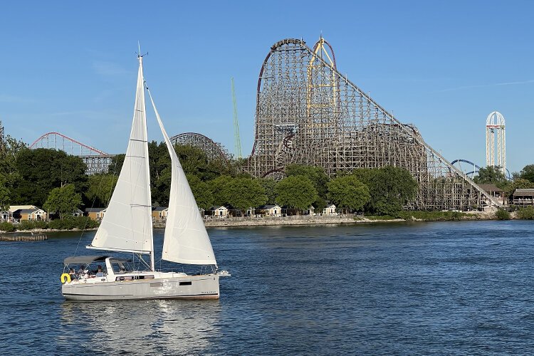 Sailing by Cedar Point