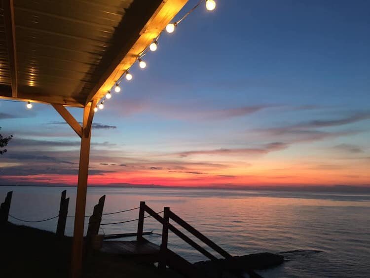 A view from Vermilion's Cottages at the Water's Edge.