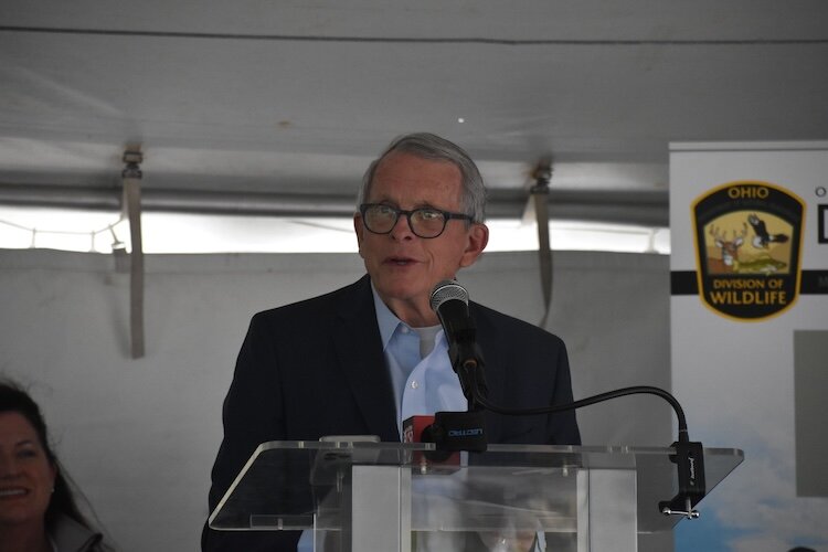 Gov. Mike DeWine visits Magee Marsh for Governor’s Bird Ohio Day on Thursday, May 2, at Magee Marsh.