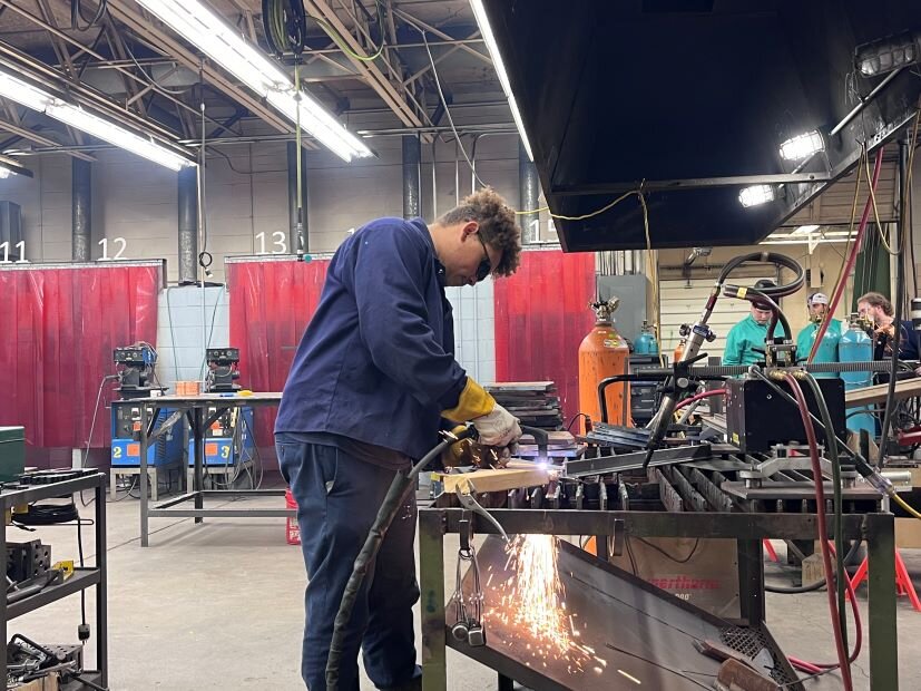 SHS Senior Donte Waddington-Jones welds during class Nov. 14.