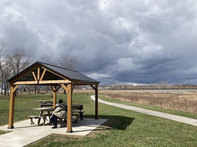 Thanks to grant funding, Danbury Township was able to build this shelter house to allow for handi-capped accessible picnicking at Meadowbrook Marsh. 