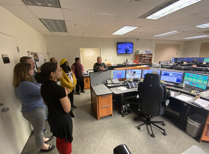 The Leadership Class of 2020 tours the Erie County Sheriff's Office.