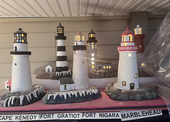 Nautical lovers can purchase one of Deal's lighthouses.