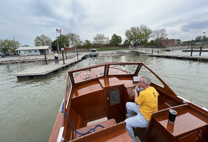 Kresser voyages out in his fully restored Lyman.