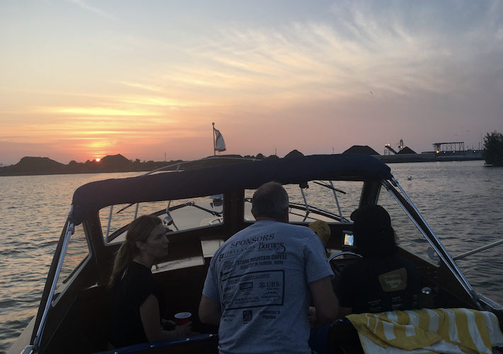 Ving and Beggs take a ride on Kurt Kresser's Lyman to get a closer view of Cedar Point.