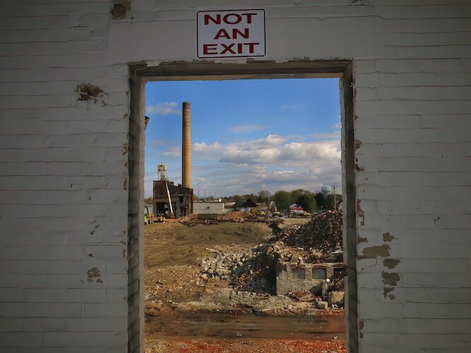 A view of the former American Crayon site from another building on the property.