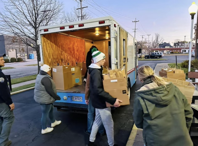 OHgo volunteers unload supplies at a recent event.