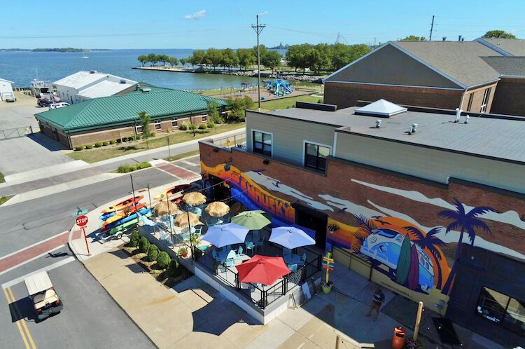 The owners of Paddle & Climb and the Paddle bar used funds from a Shores & Islands Destination Development Grant to expand the public art component of the property.