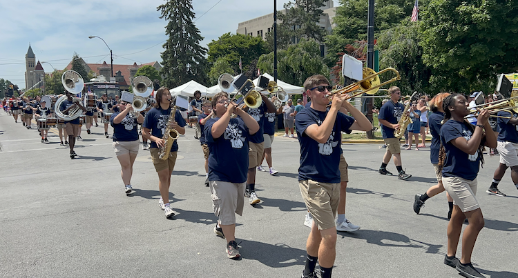 The Sandusky High School band performs during the 2022 July 4 parade.