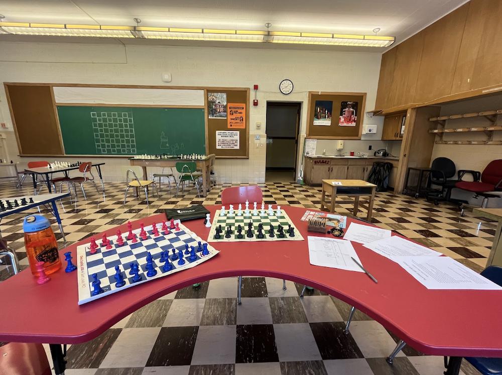 The chess room at Sandusky Recreation awaits players.