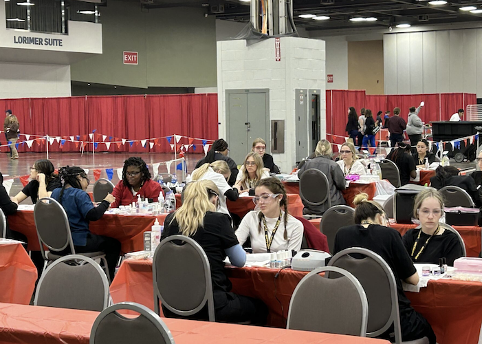 Students compete in cosmetology and esthetician skills at SkillsUSA.