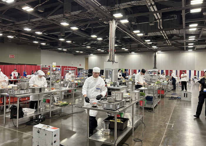 Students compete in culinary arts skills at SkillsUSA.