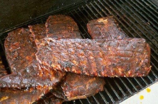 Ribs are ready for hungry customers at Snooties BBQ.
