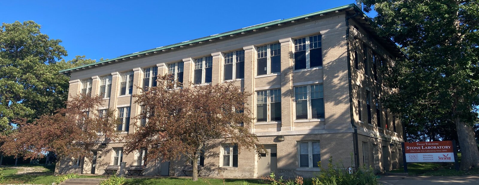 This classroom and lab building at Stone Lab on Gibraltar Island was built in the 1920s and is located right by the island's dock.