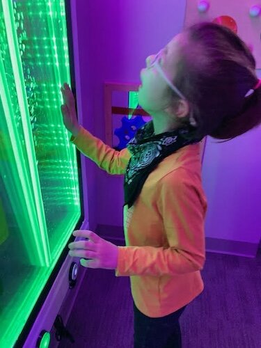 Children enjoy the Clark Family Sensory Space at Ability Works in Perkins Township.