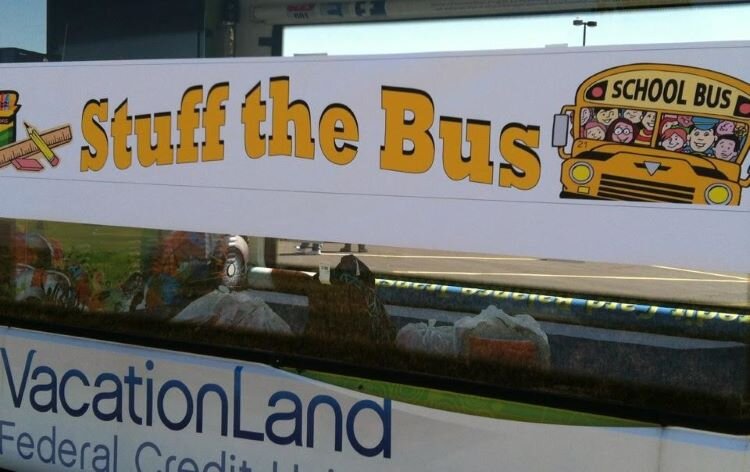 Stuff the Bus Erie County, a campaign to provide school supplies to local students, (Photo/Courtesy of Sara Godfrey)