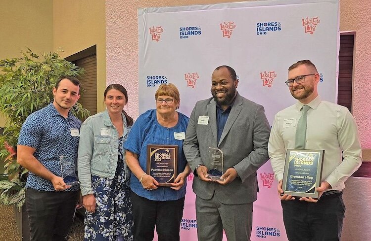 Award winners include Joe Lisa and Olivia Hartley of SōLSTAY, Patricia Stinson from Holiday Inn Express & Suites Port Clinton, and Darius Watson and Brendan Hipp from Kalahari Resorts & Conventions.