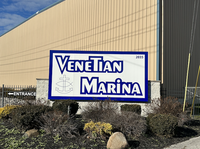 Venetian is located on the corner of First Street and Cedar Point Drive, with sister marinas Son Rise and the Bayfront Resort at Cross View located just down First Street.