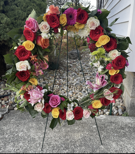 A funeral wreath from Luxury Floral Arrangements